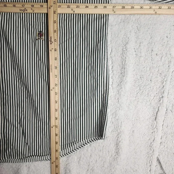 Tommy Hilfiger Vintage Green/White Striped Button Down Shirt Mens XL - Picture 8 of 9